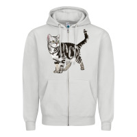Dove Grey American Shorthair Cat Zipper Hoodie - LillyAllenDesigns