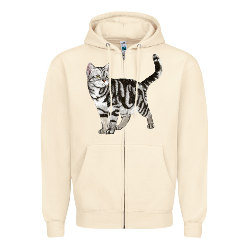 American Shorthair Cat Zipper Hoodie by LillyAllenDesigns | Teevron