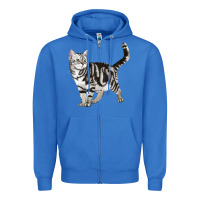True Royal American Shorthair Cat Zipper Hoodie - LillyAllenDesigns