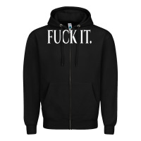Black F It Period Dot Zipper Hoodie - trangStudio