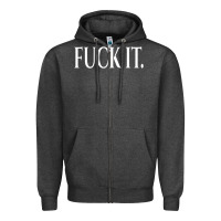 Charcoal Heather F It Period Dot Zipper Hoodie - trangStudio