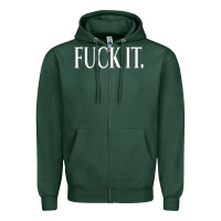 Sports Green F It Period Dot Zipper Hoodie - trangStudio