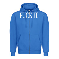 True Royal F It Period Dot Zipper Hoodie - trangStudio