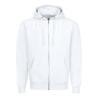 White F It Period Dot Zipper Hoodie - trangStudio