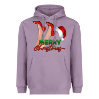 Lavender merry Christmas heels Heavyweight Hoodie - BarkalooDesign