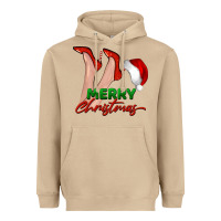 Mushroom merry Christmas heels Heavyweight Hoodie - BarkalooDesign