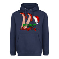 Navy merry Christmas heels Heavyweight Hoodie - BarkalooDesign