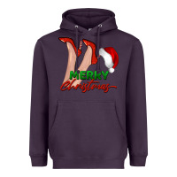 Plum merry Christmas heels Heavyweight Hoodie - BarkalooDesign