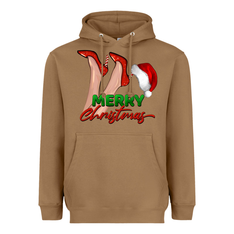 Merry Christmas Heels Heavyweight Hoodie by BarkalooDesign | Teevron
