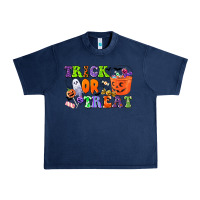 Navy trick or treat Urban Heavy Tee - CowGirlArtShop