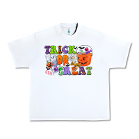 White trick or treat Urban Heavy Tee - CowGirlArtShop