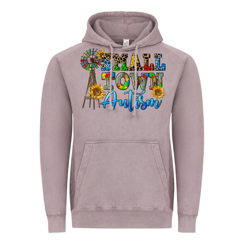 Small Town Autism Vintage Hoodie by CowGirlArtShop | Teevron