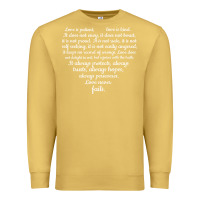 Antique Gold Love is patient Love is Kind 1 Corinthians 1348 Premium Sweatshirt - trangStudio