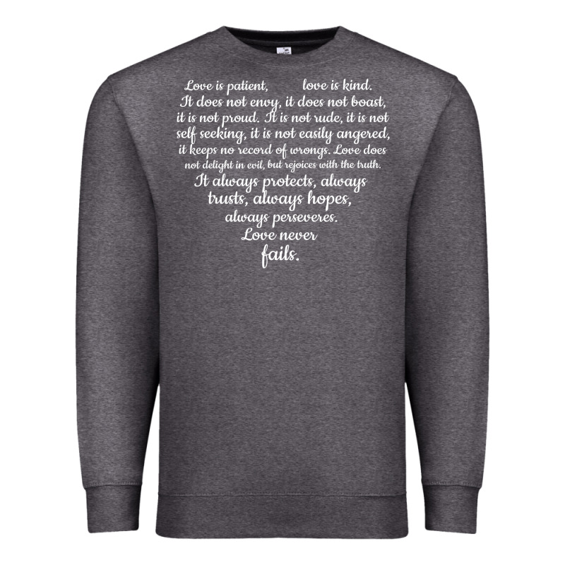 Love Is Patient Love Is Kind 1 Corinthians 1348 Premium Sweatshirt by trangStudio | Teevron