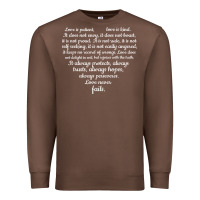 Chestnut Love is patient Love is Kind 1 Corinthians 1348 Premium Sweatshirt - trangStudio