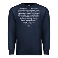Navy Love is patient Love is Kind 1 Corinthians 1348 Premium Sweatshirt - trangStudio