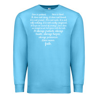 Ocean Blue Love is patient Love is Kind 1 Corinthians 1348 Premium Sweatshirt - trangStudio