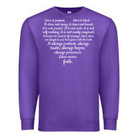 Purple Love is patient Love is Kind 1 Corinthians 1348 Premium Sweatshirt - trangStudio