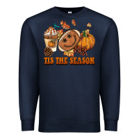Navy tis the season football Premium Sweatshirt - BarkalooDesign