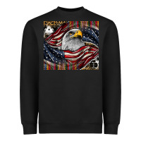 Black American eagle Heavyweight Sweatshirt - CowhideDigitalArt