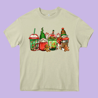 Christmas Gnomes Coffee Heavy Core Tee Designed By Jasminsmagicworld