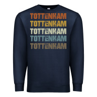 Navy Retro Vintage Tottenham London Premium Sweatshirt - trangStudio