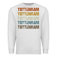 Oatmeal Heather Retro Vintage Tottenham London Premium Sweatshirt - trangStudio
