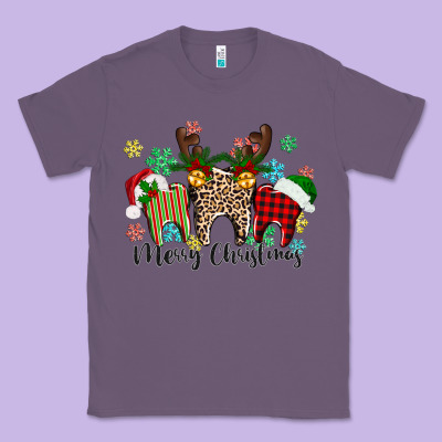 Merry Christmas Tooth Classic Tee Designed By Texasbilliewilder