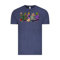 Vintage Denim teacher mardi gras Vintage Tee - CowGirlArtShop