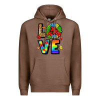 Chestnut autism love Premium Hoodie - LillyAllenDesigns