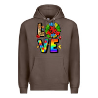 Coffee autism love Premium Hoodie - LillyAllenDesigns