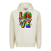 Oatmeal Heather autism love Premium Hoodie - LillyAllenDesigns