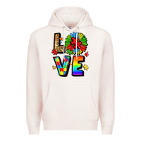 Pale Pink autism love Premium Hoodie - LillyAllenDesigns