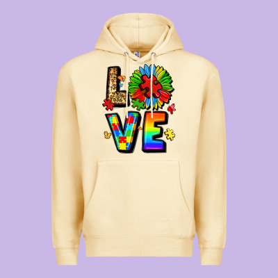 Autism Love Premium Hoodie Designed By Lillyallendesigns