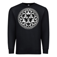 Black M.C. Escher Circle Limit IV Premium Sweatshirt - trangStudio