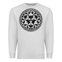 Dove Grey M.C. Escher Circle Limit IV Premium Sweatshirt - trangStudio