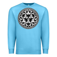Ocean Blue M.C. Escher Circle Limit IV Premium Sweatshirt - trangStudio