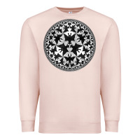 Pale Pink M.C. Escher Circle Limit IV Premium Sweatshirt - trangStudio