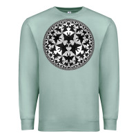 Seafoam M.C. Escher Circle Limit IV Premium Sweatshirt - trangStudio