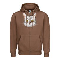 Chestnut American Shorthair Cat Face Zipper Hoodie - LillyAllenDesigns