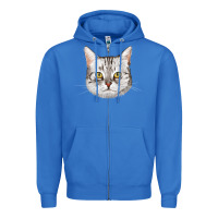 True Royal American Shorthair Cat Face Zipper Hoodie - LillyAllenDesigns