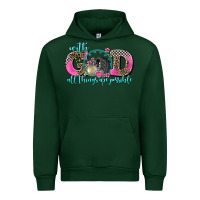 Forest Green with god all things are possible race Urban Hoodie - AdoDesignShop