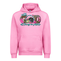 Fuchsia Pink with god all things are possible race Urban Hoodie - AdoDesignShop