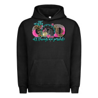 Pigment Black with god all things are possible race Urban Hoodie - AdoDesignShop