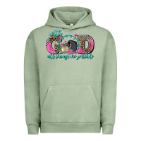 Pigment Oil Green with god all things are possible race Urban Hoodie - AdoDesignShop