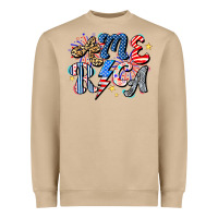 Mushroom America Heavyweight Sweatshirt - CowhideDigitalArt