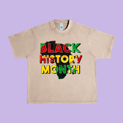 Black History Month Urban Heavy Tee Designed By Cowgirlartshop