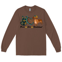 Chestnut peace love dachshund Long Sleeve Tee - RanaPortraitStore