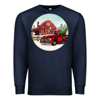 Navy Christmas farm Christmas Premium Sweatshirt - BarkalooDesign