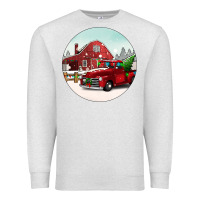Oatmeal Heather Christmas farm Christmas Premium Sweatshirt - BarkalooDesign